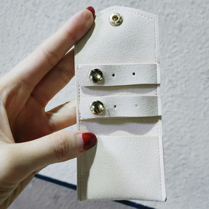 Pochette cadeau en velours avec logo personnalisé, petit sac en microfibre suédée pour collier, bracelet, boucles d'oreilles, emballage pour bijoux - Product Image 1