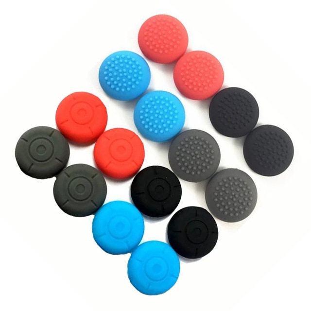 2-Piece Silicone Thumb Stick Grip Caps Waterproof Shockproof Colorful Analog Joystick Cover Case for for OLED Lite