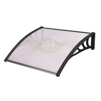 Auvent en polycarbonate naturelles de différentes tailles, pour fenêtre