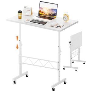 Scrivania Regolabile in Altezza con Piano Inclinabile, Tavolo Portatile Pieghevole per Laptop, per <span class=keywords><strong>Casa</strong></span>, Ufficio, Lavoro e Camminata - Product Image 1