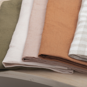 Khăn Ăn Đám Cưới Tiệc Tùng Màu Trơn Khăn Ăn Cocktail Vải Lanh Pháp 100 Hữu Cơ Thêu Viền Thêu Logo Theo Yêu Cầu - Product Image 2