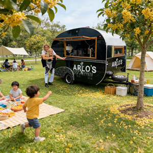 Electric Food Truck Mobile Catering Cart With Custom Workbench CE Certified For Outdoor Fair Carnival Street Snack And Drink - Product Image 1