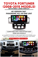 Pantalla Carplay Android 15 de 12.3 Pulgadas para Toyota Fortuner 2008-2015, Unidad Principal de Navegación GPS para Automóvil, Reproductor Multimedia, Radio para Automóvil