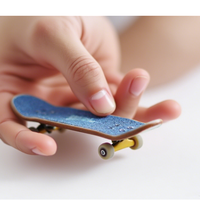 Roues de fingerboard en plastique bicolores 71D, à gorge profonde, avec roulement à billes et cage en céramique, haute vitesse, longue durée de vie