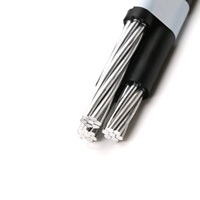 Cable ABC de 3 núcleos Al Conductor PVC / XLPE / PE aislado Duplex Triplex Quadruplex Service Drop Overhead Cable aéreo incluido