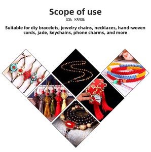 <span class=keywords><strong>Hilo</strong></span> de Jade KINT Marca No.72 150g de Nylon Teñido con Diseño de Estrella-Luna y Diamante para Bodhi, Ganchillo, Cordón Colgante, Collar y Pulsera - Product Image 4