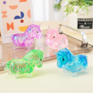 Pallina Antistress Personalizzata a Forma di Unicorno, Confezione da 4, Giocattolo Sensoriale per Bambini, Regalo Unisex con Logo - Product Image 5