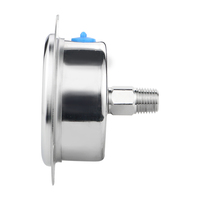 Manomètre 304SS de 2.5 pouces Manomètres à montage arrière axial de 2.5% précision avec bord à bride