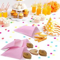 Sacs en verre mignons écologiques sacs en papier ciré rose friandise plate sacs à biscuits en papier bonbon pour beignets chips
