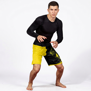 Pantalones Cortos de MMA para Hombre, Diseño Personalizado, Logotipo Personalizado al por Mayor, Pantalones Cortos de Muay Thai con Logotipo en la Parte Delantera para Lucha y Artes Marciales de Jiu-Jitsu Brasileño - Product Image 1