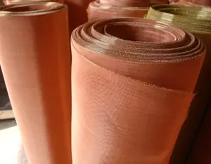 Precio de fábrica de tejido liso en conserva de alambre de cobre de malla de alambre cinta micras de malla de cobre