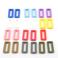 Boucle plate rectangulaire en plastique, attache carrée en plastique pour sangle de sac à dos, bagages, sangle de fixation
