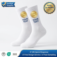 Chaussettes pour hommes personnalisées avec design en tricot respirant et logo imprimé numériquement - Style automne, chaussettes décontractées écologiques