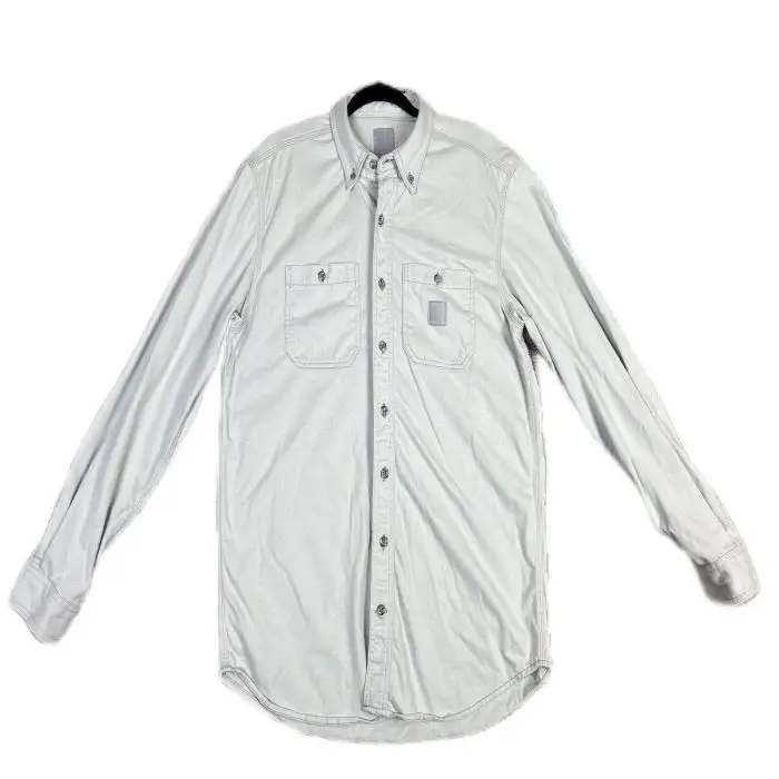 Heren Knoopsluiting Lange Mouw Werkshirt Multi Zakken Oxford No Tag Force Fr Vlambestendig Shirt Kat 2