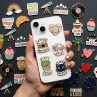 Mobiele telefoon sticker fabriek Pick Me paspoort tas vliegtuig bagage reis metalen mobiele sticker voor telefoon grote voorraad
