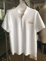 T-shirt à col montant personnalisé pour hommes T-shirts de rue tendance et élégants à col serré pour l'impression ou la broderie de votre logo personnalisé