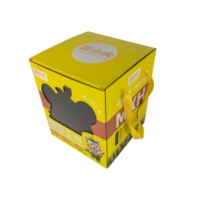 Boîte en carton ondulé imprimée en couleur avec fenêtre découpée pour l'emballage cadeau de maïs sucré et glutineux, avec poignée en corde