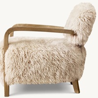 Meubles d'intérieur classiques de luxe, meubles de salon vintage en bois massif, fauteuils en cuir cachemire