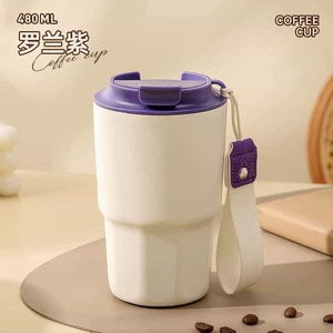 Nouvelle tasse à café droite en acier inoxydable 316, cadeau d'affaires, tasse de voyage, double paroi sous vide, avec corde de transport, thermos portable - Product Image 3