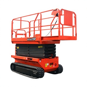 Plateforme élévatrice à ciseaux sur chenilles 5 tonnes, électrique, robuste, pour travaux de construction extérieurs - Product Image 1