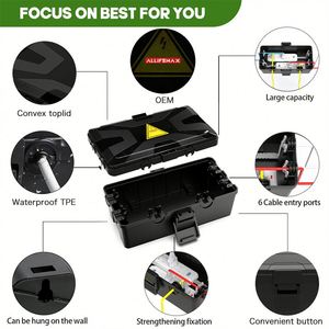 Allifemax กล่องปลั๊กไฟฟ้าสำหรับใช้ภายนอก, กล่องปลั๊กไฟ PP สำหรับการเชื่อมต่อภายนอก - Product Image 5