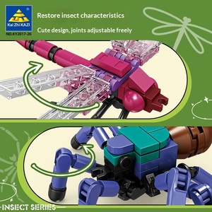 Set Educativo per Bambini di 40 Pezzi in Plastica ABS, Blocchi di Costruzione Fai-da-Te, Modelli di Insetti e Animali, Giocattolo Unisex in Scatola - Product Image 4