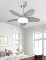 Ventilateur de plafond LED moderne avec lumière et télécommande, moteur DC silencieux, 3 couleurs changeantes, ventilateur de plafond décoratif pour chambre à coucher