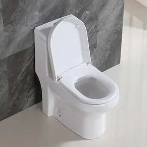Modern Big Sanitario Wc 1 Piece Elongated Siphon Dual Flush Toilet Bowl Bathroom Porcelain WC