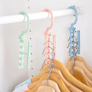 New innovative product durable n106-7 rotary five hole sorting clothes hanger with handle