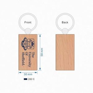 Custom Designed Logo Printed Engraved Name Wooden Keychain Promotional <b>Blank</b> Keychains & Carabiners - Product Image 6