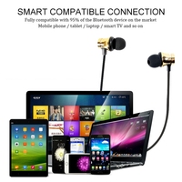 XT11 magnétique basse tour de cou sport écouteur course suspendu cou Sport étanche mains libres basse sans fil intra-auriculaire Sport Blu dent