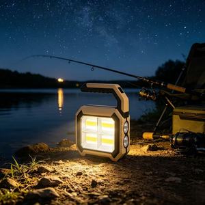 Lámpara de Trabajo LED COB Recargable por USB, Linterna de Emergencia Portátil con Asa para Exteriores - Product Image 5