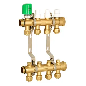 2-10 Way 1" Brass Manifold For Underfloor Heating