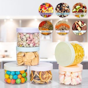 Pots cosmétiques ronds en PET transparent de 50 ml à 500 ml avec couvercles à vis noirs, contenants pour gommages corporels et soins de la peau (impression UV/or personnalisée, logo personnalisé) - Product Image 5