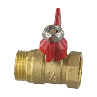 Petit robinet à tournant sphérique en laiton 1/8 "1/4'' 3/8 ''1/2'' filetage femelle/mâle connecteur de vanne en laiton joint raccord de tuyau en cuivre adaptateur de coupleur