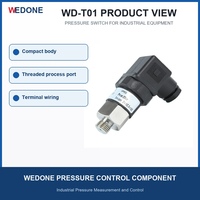 Interrupteur de pression mécanique industriel Wedone WD-T01, contacts NO NC, IP65, 24VDC, pour le contrôle des pompes, des compresseurs, de l'eau, de l'huile, du gaz et de l'air