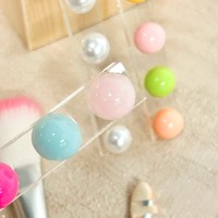 Support de rangement professionnel en plastique pour pinceaux à ongles, perles colorées, outils pour salon de manucure