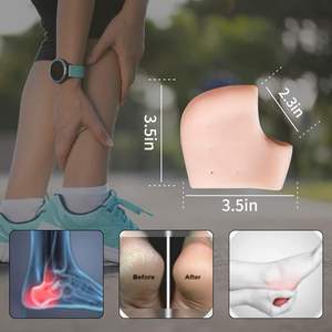 Chaussettes de protection en gel de <span class=keywords><strong>silicone</strong></span> de qualité médicale pour talons, hydratantes, réparatrices pour peaux gercées, soulagement de la douleur de la fasciite plantaire - Product Image 2