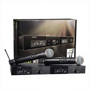 Microphone sans Fil Professionnel UHF SLXD4D Double Canal avec Micro Main <span class=keywords><strong>BETA58</strong></span> Ksm8/9 et Micro-Cravate SLXD pour Église - Product Image 1