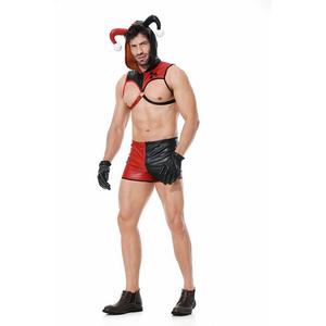 Disfraz de Payaso de Halloween, Lencería, Traje Rojo y Negro, Ropa para Actuaciones en Escenario, Talla Adulto para Hombre - Product Image 5