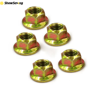 Écrou <span class=keywords><strong>hexagonal</strong></span> à bride à <span class=keywords><strong>sertir</strong></span> à 3 points FB6187YD-061074 M6 avec encoche de marquage, écrou à bride anti-débrayage personnalisé en usine - Product Image 5