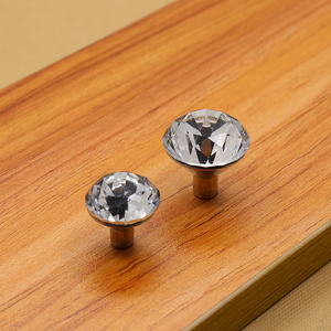 Manija de cristal de bajo precio, manija de puerta de armario de cajón Simple de estilo europeo de diamante de un solo orificio - Product Image 6
