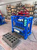 Machine semi-automatique 4-35A pour la fabrication de briques de ciment, de blocs de pavage creux et emboîtables, avec moules personnalisés, moteur 380V/220V