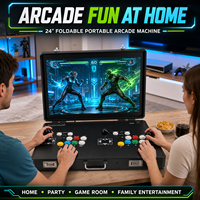 Console de jeu portable pliable 24 pouces avec double joystick, Pandora Arcade Moonlight Treasure Box, machine tout-en-un pour jeux de combat à domicile