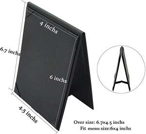 Lederen Tafel Tent Menu Display Houder Covers Voor Cafés Bars 4X6 Inch Of 5*7 Inch Aangepaste Menu Stand Tafeltent Houder - Product Image 4