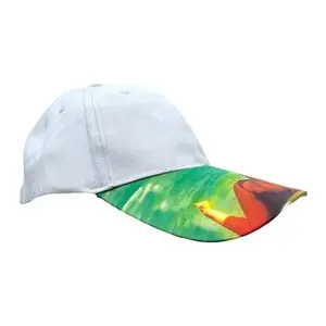 Gorra de Campamento de Algodón Blanca de 6 Paneles para Adultos, Ajuste Unisex Ajustable, Estilo Casual, Tejido 100% de Hilo de Algodón, Impresión Serigráfica Rea - Product Image 6