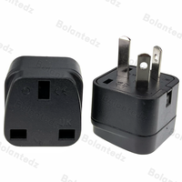 Adaptateur de prise UK vers AU en laiton noir 10A convertisseur Type-G vers Type-I connecteur carré à 3 broches pour les Britanniques vers l'Australie