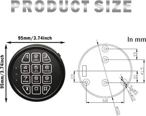 <span class=keywords><strong>Stack</strong></span>-on thay thế solenoid Bolt ổ khóa bền chống trộm điện tử kỹ thuật số an toàn khóa với phím chủ mật khẩu mở khóa cách - Product Image 6