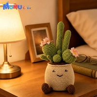 Vente en gros de poupées amigurumi en crochet faites à la main, cactus et succulentes en pot, finies, pour les fournitures de boutiques de cadeaux