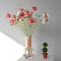 Papillon artificiel en soie floquée à 5 têtes, bouquet de mariée, arrangement floral de mariage, accessoires de table de fête
